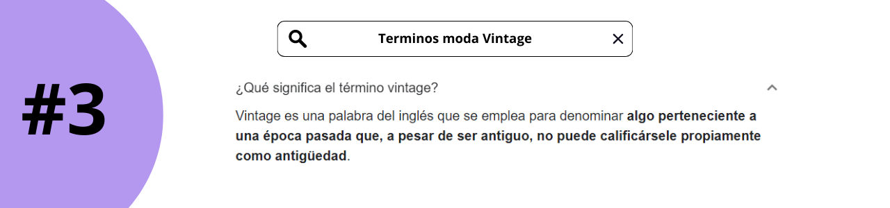Terminos moda Vintage 